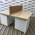 UOFC-Steelcase-Frameone-Bench-desk-in-Limed-oak-and-White-1